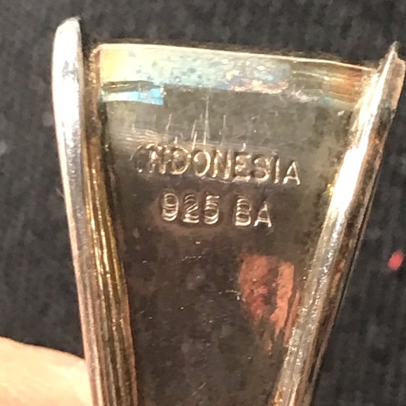 Pendant 925 Sterling Silver Amber Semi Precious - Picture 7 of 8